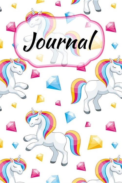 Diamond Unicorn Journal: For Unicorn Lovers and Writers: Blank Lined Paper Notebook (6x9 inch - 70 Sheets/140 Pages) (Paperback)
