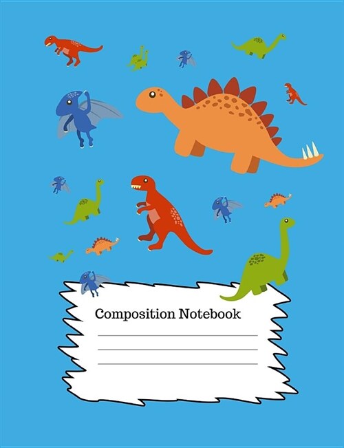 Composition Notebook: Back To School Wide Lined Writing Notepad For Pre School, Elementary Kids, first, second, third grade, (7.44x9.69 Inch (Paperback)