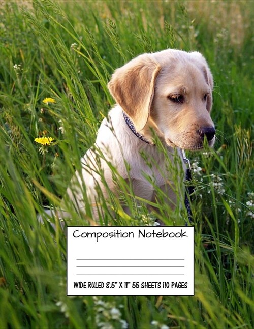 Composition Notebook Wide Ruled 8.5 X 11 55 Sheets 110 Pages: Labrador Cute Sweet Dog Composition Notebook, Notebooks, Girl Boy School Notebook, Compo (Paperback)