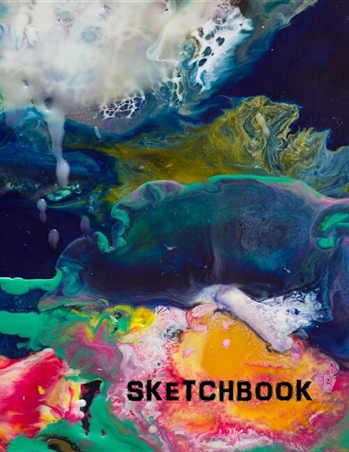 Sketchbook: Abstract Art Design Cover - Blank Notebook / Journal for Creative Drawing and Sketching - Adults and Kids (Paperback)