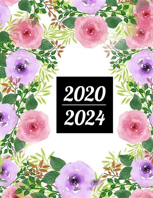 2020-2024: 5-year Planner 60-Monthly Calendar Schedule with Inspirational Quotes Unique Customized Cover-Themed Interior Border V (Paperback)
