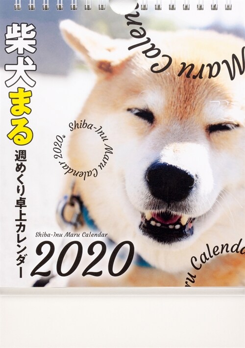 2020年 柴犬まる週めくり卓上カレンダ-