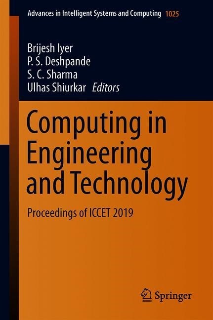 Computing in Engineering and Technology: Proceedings of Iccet 2019 (Hardcover, 2020)