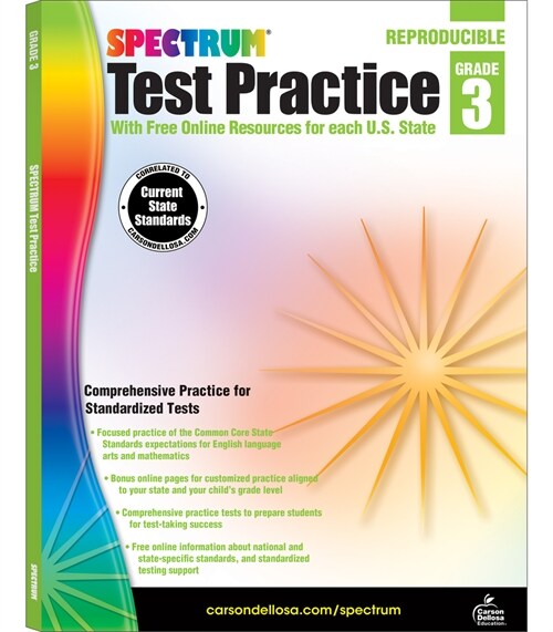 [중고] Spectrum Test Practice, Grade 3 (Paperback)