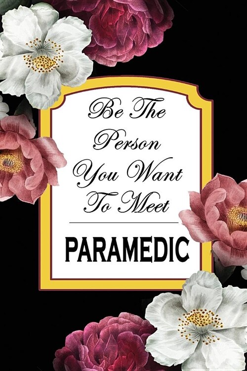 Paramedic: Be The Person You Want To Meet: 6x9 Ruled Notebook, Journal, Daily Diary, Organizer, Planner (Paperback)