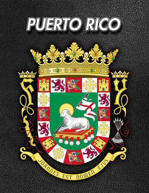 Puerto Rico: Coat of Arms - Unlined Notebook 150 Blank Pages 8.5 x 11 in.- Sketchbook - Multi-Purpose - Unruled Journal - Plain Dia (Paperback)