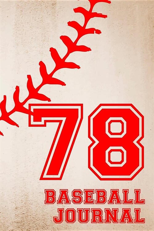 Baseball Journal 78: Baseball Notebook Number and Letter Monogram Personalized Gift (Paperback)