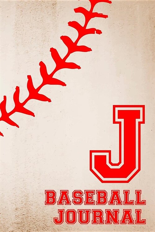 Baseball Journal J: Baseball Notebook Number and Letter Monogram Personalized Gift (Paperback)