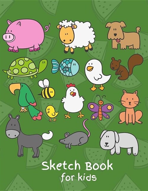 Sketchbook for kids: Blank Paper for Drawing, Paint, Write, Doodle, Notes, Sketching, Creative Diary And Journal 8.5 x 11 Extra Large 110 B (Paperback)