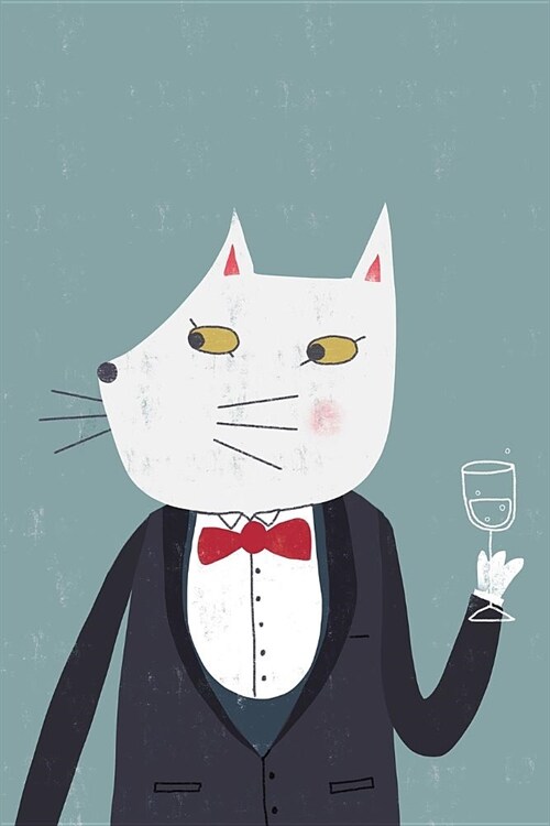 Notes: A Blank Sheet Music Notebook with Cute Cat Drinking Champagne Cover Art (Paperback)