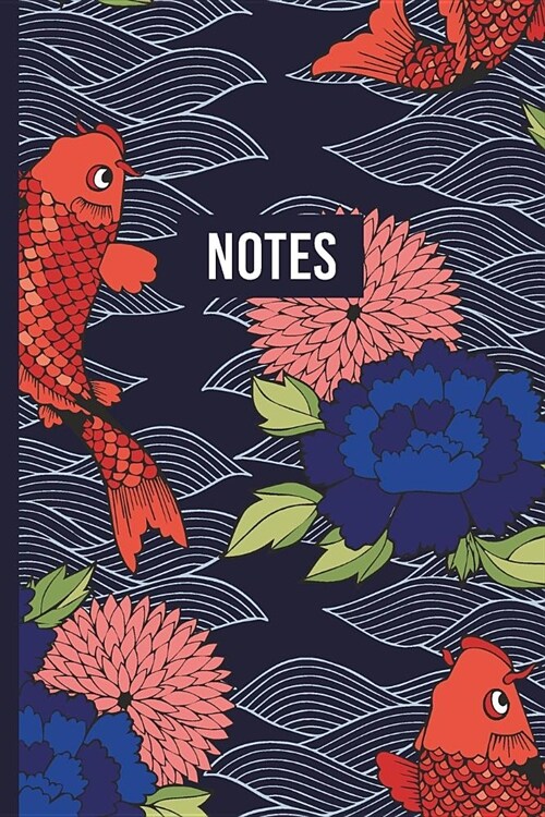 Notes: Koi Fish Vintage Paisley Patterns - Notebook for Professionals - Classy Art Deco and Vintage Pattern Journal (Paperback)