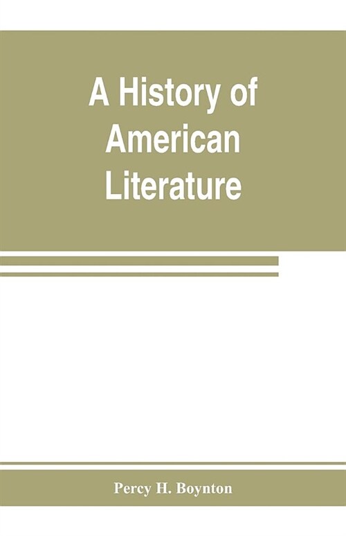 A history of American literature (Paperback)