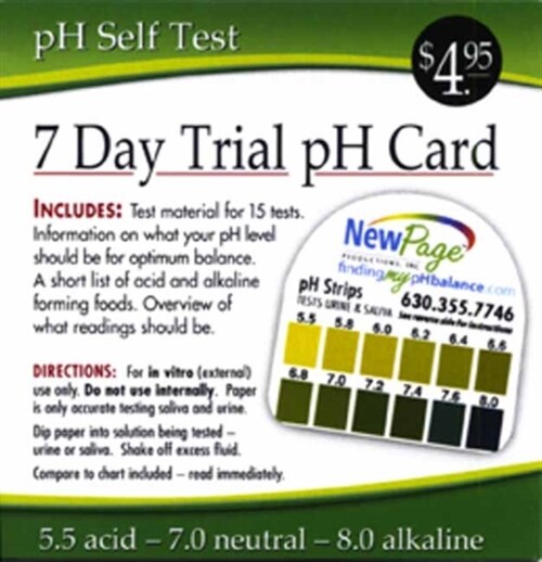 7 Day Trial pH Card (Kit)