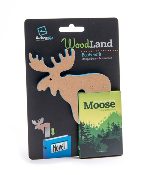 Woodland Bookmark Moose (Wooden Bookmark) (Other)