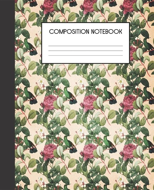 Composition Notebook: Hummingbird - College Ruled Notebook - Lined Journal - 100 Pages - 7.5 X 9.25 - School Subject Book Notes- Student Gi (Paperback)