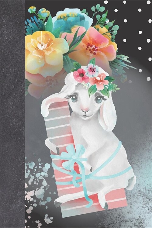L: Personalized Monogrammed Floral Baby Lamb Animal Letter L Blank Lined Writing Journal For Girls With Flowers (Paperback)