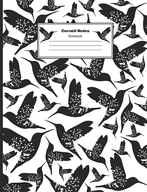 Cornell Notes Notebook: College Ruled Note Taking System - Hummingbirds Design (Paperback)