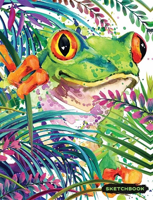 Sketchbook: Red Eye Tree Frog Blank Sketch Paper, Creative Artist Drawing Composition Notebook (Paperback)