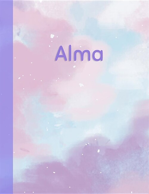 Alma: Personalized Composition Notebook - College Ruled (Lined) Exercise Book for School Notes, Assignments, Homework, Essay (Paperback)