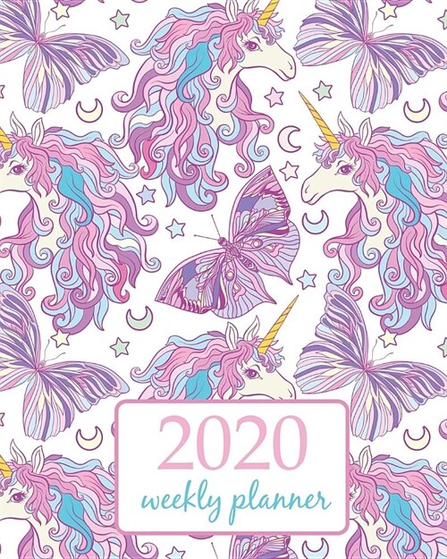 2020 Weekly Planner: Calendar Schedule Organizer Appointment Journal Notebook and Action day With Inspirational Quotes White Pink Purple Bl (Paperback)