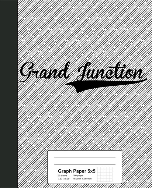 Graph Paper 5x5: GRAND JUNCTION Notebook (Paperback)