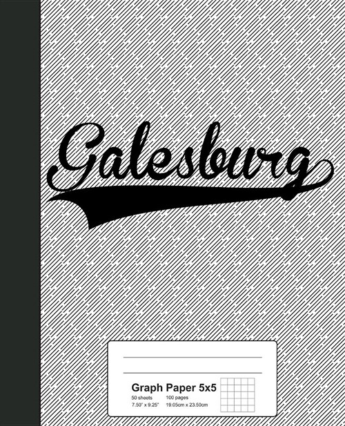 Graph Paper 5x5: GALESBURG Notebook (Paperback)