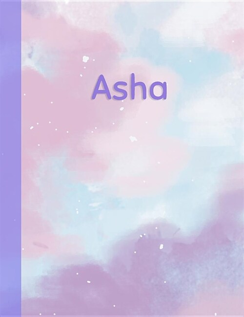 Asha: Personalized Composition Notebook - College Ruled (Lined) Exercise Book for School Notes, Assignments, Homework, Essay (Paperback)