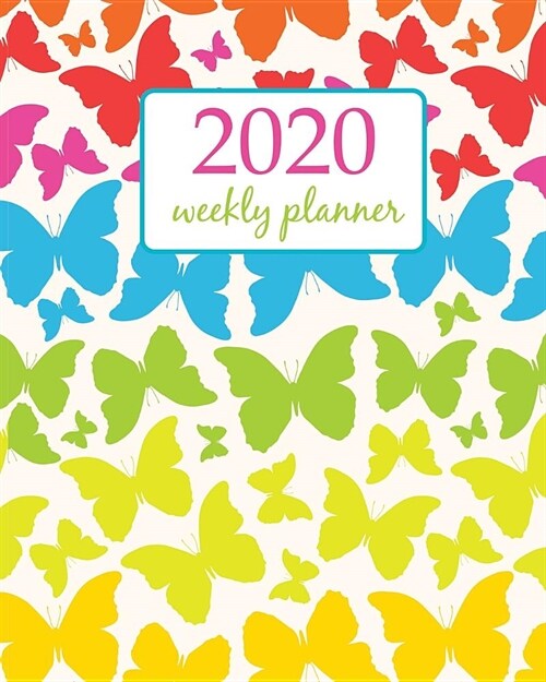 2020 Weekly Planner: Calendar Schedule Organizer Appointment Journal Notebook and Action day With Inspirational Quotes White Pink red orang (Paperback)