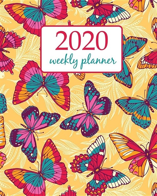2020 Weekly Planner: Calendar Schedule Organizer Appointment Journal Notebook and Action day With Inspirational Quotes Red purple Yellow bu (Paperback)