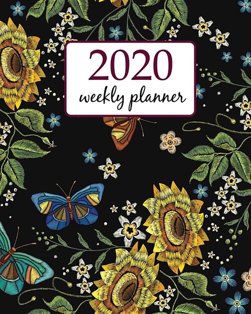 2020 Weekly Planner: Calendar Schedule Organizer Appointment Journal Notebook and Action day With Inspirational Quotes black orange green b (Paperback)