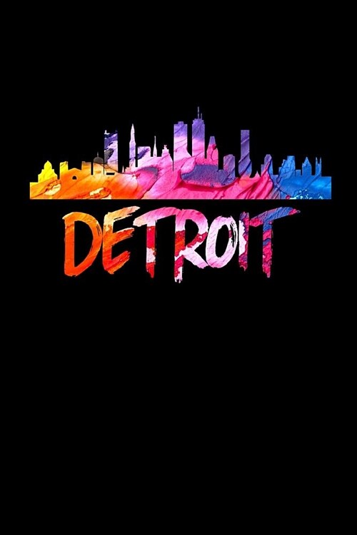 Detroit: Detroit Skyline Vintage Paint Journal (Detroit Gifts for Girls) (Paperback)