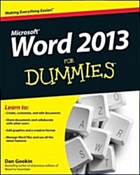 [중고] Word 2013 for Dummies (Paperback)