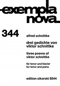3 Poems of Viktor Schnittke: Tenor and Piano (Paperback)