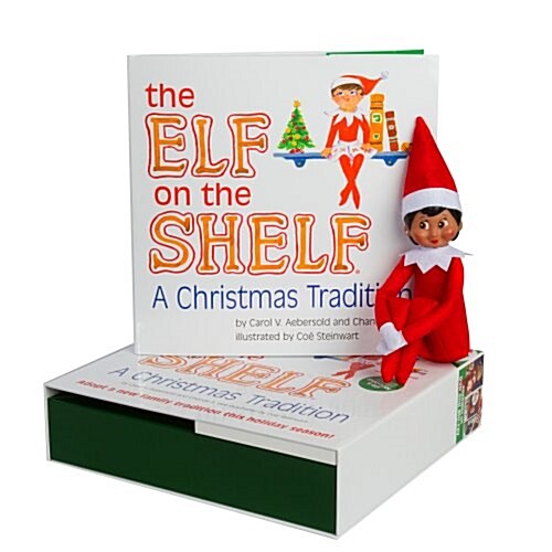 The Elf on the Shelf (Girl): A Christmas Tradition [With Book] (Fabric, Dark Girl)