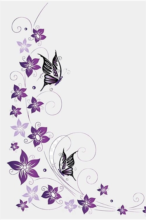 Floral Butterfly Notebook: Blank Lined 100 Page Notebook for Writing, Planning or Journaling (Paperback)