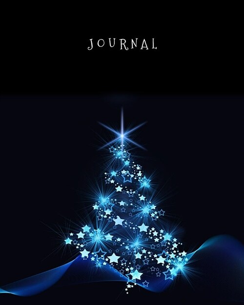 Journal: Peaceful Christmas Tree with Bright Lights Composition Notebook, Lined, 120 Pages, 8x10 (Paperback)