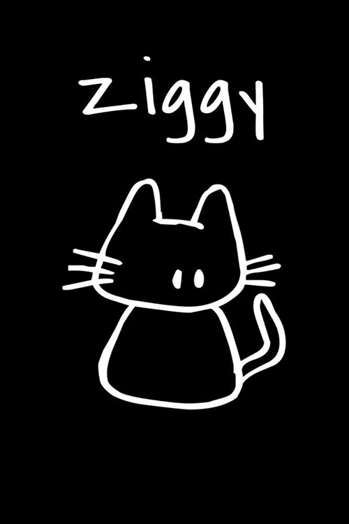 Ziggy: Composition Notebook Plain College Ruled Wide Lined 6 x 9 Journal Cute Meow Funny Kawaii Gifts for Cat Lovers Organ (Paperback)