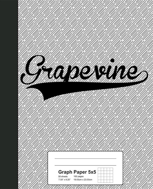 Graph Paper 5x5: GRAPEVINE Notebook (Paperback)