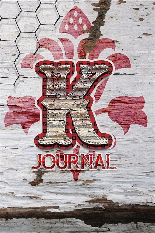 K Journal: K Initial Monogram Lined Notebook (Paperback)