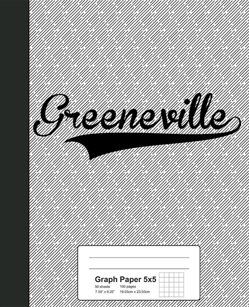 Graph Paper 5x5: GREENEVILLE Notebook (Paperback)