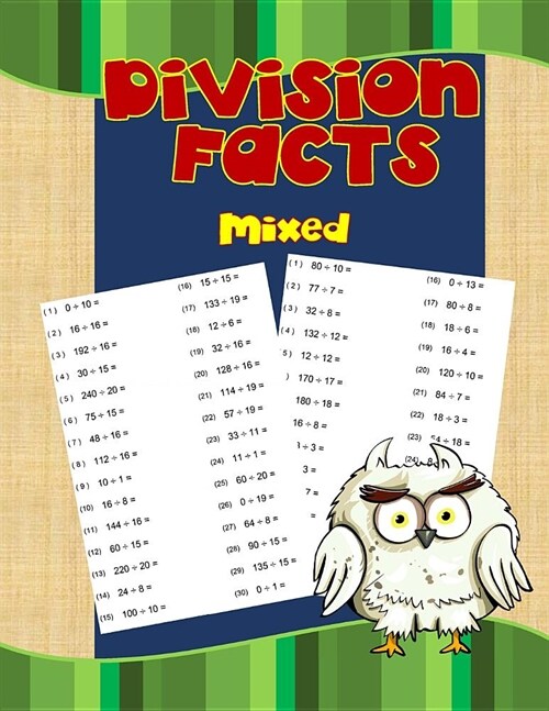 Division Facts Mixed: Division Math Arithmetic Workbook With Answers Mixed for Grades 4-6 (Paperback)