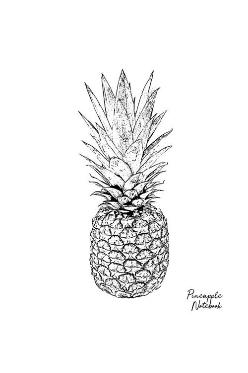 Pineapple Notebook: Lined College Ruled Note Book Paper For Work, Home Or School. Cute Stylish Trendy Notepad Journal For Taking Notes, Di (Paperback)