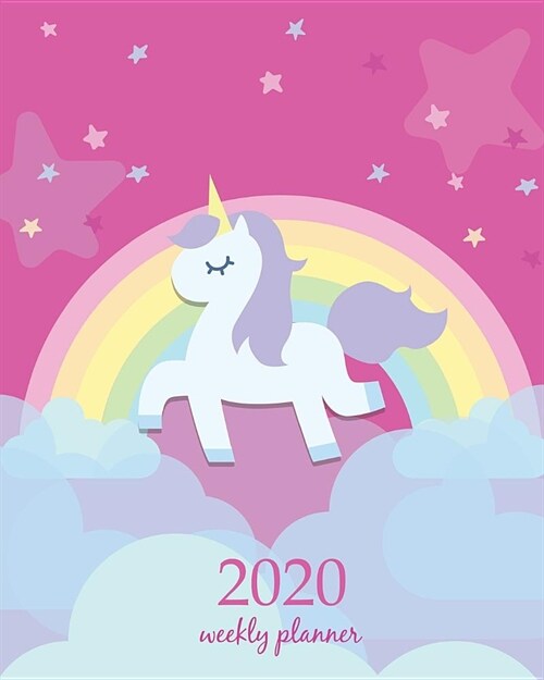 2020 Weekly Planner: Calendar Schedule Organizer Appointment Journal Notebook and Action day With Inspirational Quotes horse cute unicorn a (Paperback)