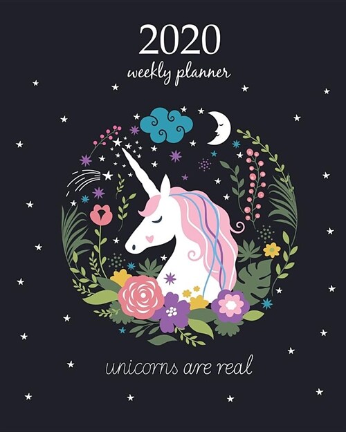 2020 Weekly Planner: Calendar Schedule Organizer Appointment Journal Notebook and Action day With Inspirational Quotes horse cute unicorn a (Paperback)