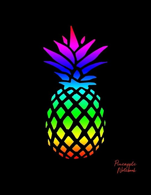 Pineapple Notebook: Lined College Ruled Note Book Paper For Work, Home Or School. Cute Stylish Trendy Notepad Journal For Taking Notes, Di (Paperback)