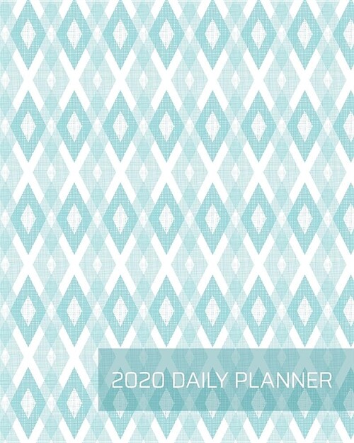 2020 Daily Planner: Retro Abstract Vintage Diamond - One Year - 365 Day Full Page a Day Schedule at a Glance - 1 Yr Weekly Monthly Overvie (Paperback)