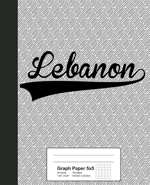 Graph Paper 5x5: LEBANON Notebook (Paperback)