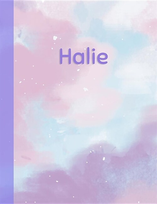 Halie: Personalized Composition Notebook - College Ruled (Lined) Exercise Book for School Notes, Assignments, Homework, Essay (Paperback)