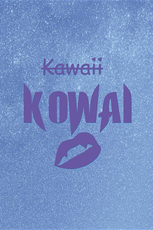 Kawaii Kowai: Blank Lined Notebook ( Weeaboo) Blue (Paperback)