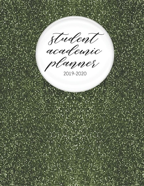 Student Academic Planner 2019-2020: Peacock Bird Faux Glitter Feather Glam - Student Homework Assignment Planner - Calendar - Organizer - To-Do List - (Paperback)